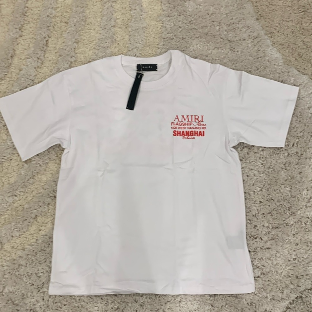 Amiri Shanghai Logo White & Red T-Shirt Men’s Size Large